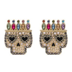 Aretes Calavera Colores 3L7