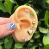 Aretes Corazon Chapa de Oro AZ63