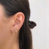 Aretes Corazon Chapa de Oro Az71