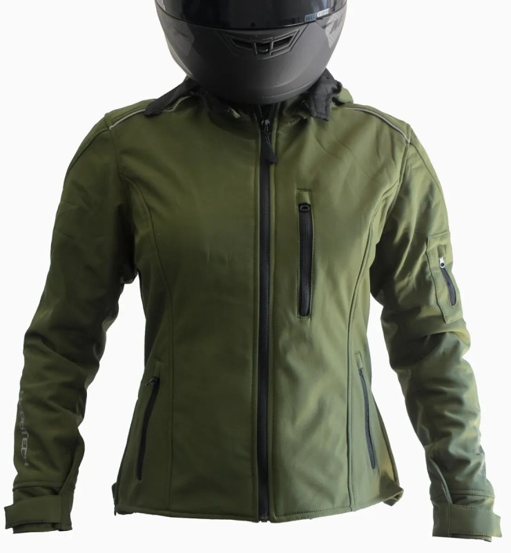 Chamarra para motociclista SM-Olive Softshell Hebotech Talla XL