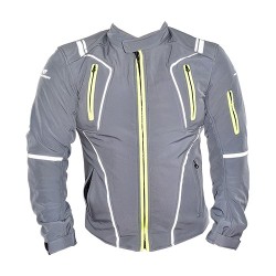 Chamarra para motociclista Softshell repelente con protecciones Talla-S Hebotech