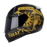 Casco abatible para motocicleta Shaft SH560 Tarot Negro Matte/ Dorado Talla S