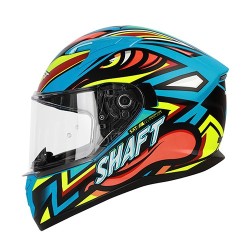 Casco Integral Shaft SH522 Atom azul mate con amarillo Talla M