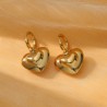 Aretes Corazon Dorado Acero Titanio 1Z5