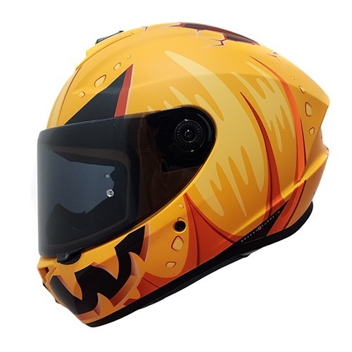 Casco para motociclista integral Draken Pumpkin naranja matte talla L Axxis
