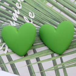 Aretes Corazon Verde   1AA2