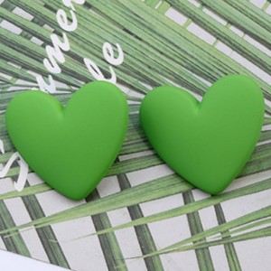 Aretes Corazon Verde 1AA2
