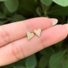 Aretes Corazon Zirconias Chapa de Oro Az84