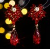 Aretes Cristales Rojos  3F8