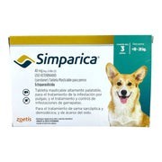 Simparica 3 Masticables 40 Mg 10 a 20 Kg