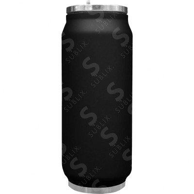 Termo Lata de acero 500ml Foro Negro Mate