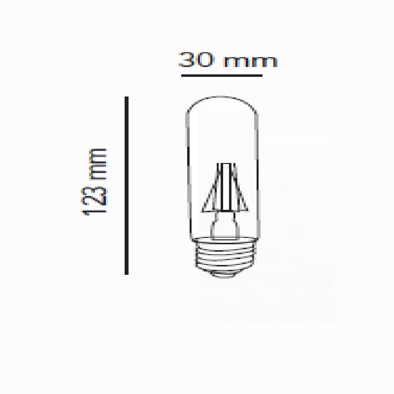 Foco T10 Vintage LED 4.5 W, Luz Cálida Suave, Base E27, Atenuable