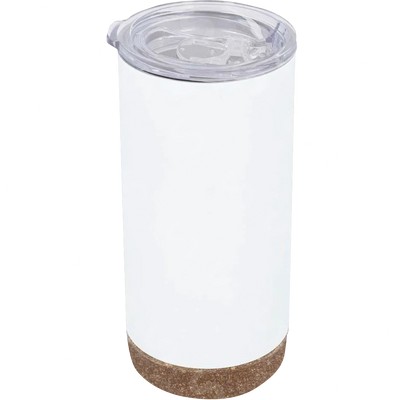 Termo Vaso de acero base corcho 17oz Texas blanco
