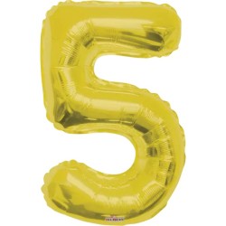 GLOBO 5 DORADO 34"