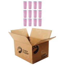 Vaso de Acero 20oz Cónico Tipo Playero Para grabado Láser (Caja de 24) Color Make