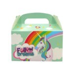 Caja armable para dulces de unicornios
