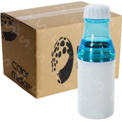 Botella de acero 500ml Blanca Cuello de plástico (Caja de 50) Color Make