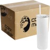 Vaso de Acero 600ml Tipo Skinny Blanco (Caja de 12) Color Make