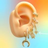 Aretes Estrella Chapa de Oro Az265
