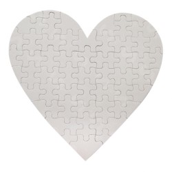 Rompecabezas Carton Corazon 55 Pcs Blanco
