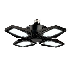 Foco LED Tipo Ventilador 80 W Alta Potencia LHB, Luz de Día, 4 Paneles Ajustables, Base E27, No atenuable