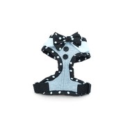 Arnés Modelaje Corbatín color Negro con Blanco Perro Talla S