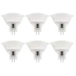 Paquete de 6 Focos MR16 LED 3 W, Luz Cálida Brillante, Base GX5.3, No atenuables