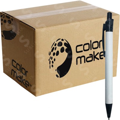 Pluma de Aluminio gancho de Metal Modelo 707 Para Sublimar Blanco (Caja de 50) Color Make