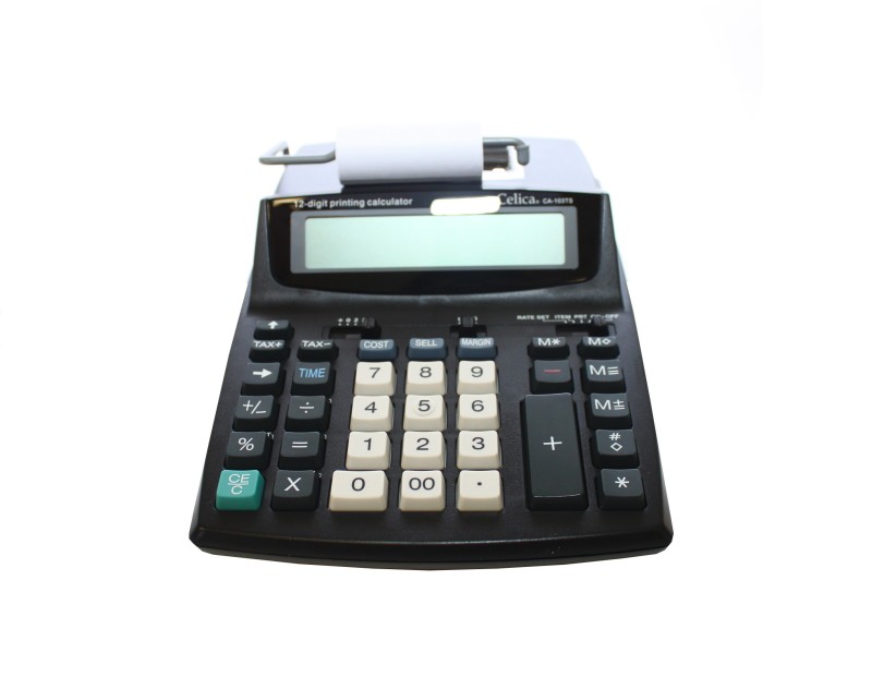 CALCULADORA ESCRIT. C/ROLLO CELICA CA103TS/104TS 12DIG.(10)