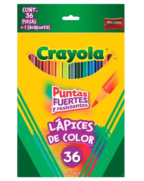 COLORES CRAYOLA MADERA C/36