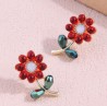 Aretes Flor Roja 1D1