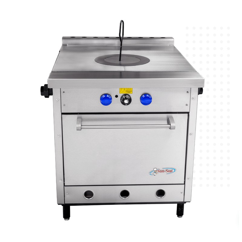 Estuca Comercial Extrapesada Con Plancha Tipo Francesa y Horno
