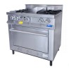 Estufa Comercial 4 Quemadores, Plancha y Horno