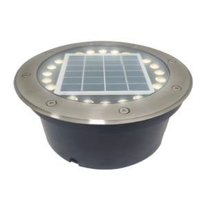 Lámpara Solar de Piso LED 0.8 W, Luz Cálida Brillante, IP65, Incluye Control Remoto, Modos de Luz