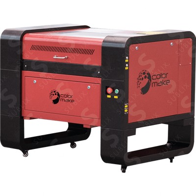 Máquina de corte por láser 60x90m de CO2 100w Con Rotativo para vasos Color Make
