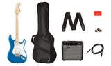 Paquete Guitarra Eléctrica Squier Affinity Series Stratocaster HSS Pack, Maple Fingerboard, Lake Placid Blue, Funda, Frontman 15
