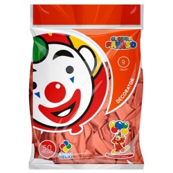 GLOBOS DECORATOR 9 BOL.C/50 SALMON C.(100)