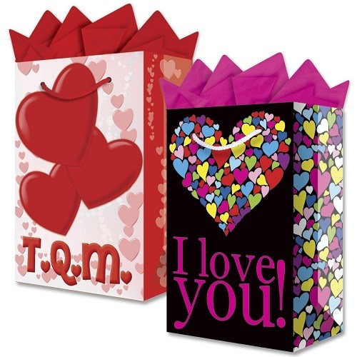 BOLSA PARA REGALO JUMBO SAN VALENTIN 45X33.5X15.5CM-GRANMARK-BOLSA/CAJA DE REGALO