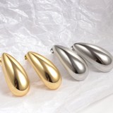Aretes Gota Plateados C602