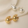 Aretes Gotas Plateadas de Metal 3.1cm 2H1