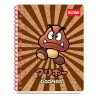 CUADERNO PROFESIONAL PASTA SEMI RIGIDA CON STICKERS Y SEPARADOR MARIO BROS CUADRO CHICO 100H-SCRIBE-BLOCK O CUADERNOS