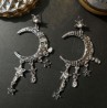 Aretes Gran Luna de Plata 1F2