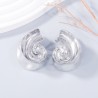 Aretes Gran Caracol Plateado 2X7