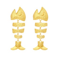 Aretes Gran Pez Dorado 2M5