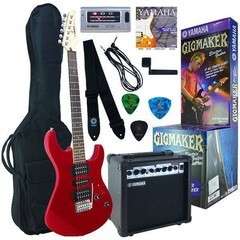 Paquete De Guitarra Electrica Yamaha Metallic Red