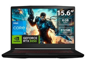 Laptop Gamer MSI GF63 Thin: Procesador Intel Core i5 11400H (hasta 4.5 GHz), Memoria de 8GB DDR4, SSD de 512GB, Pantalla de 15.6