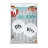 GLOBO IMPRESO MR & MRS NO.24 BCO-PAYASO-GLOBO