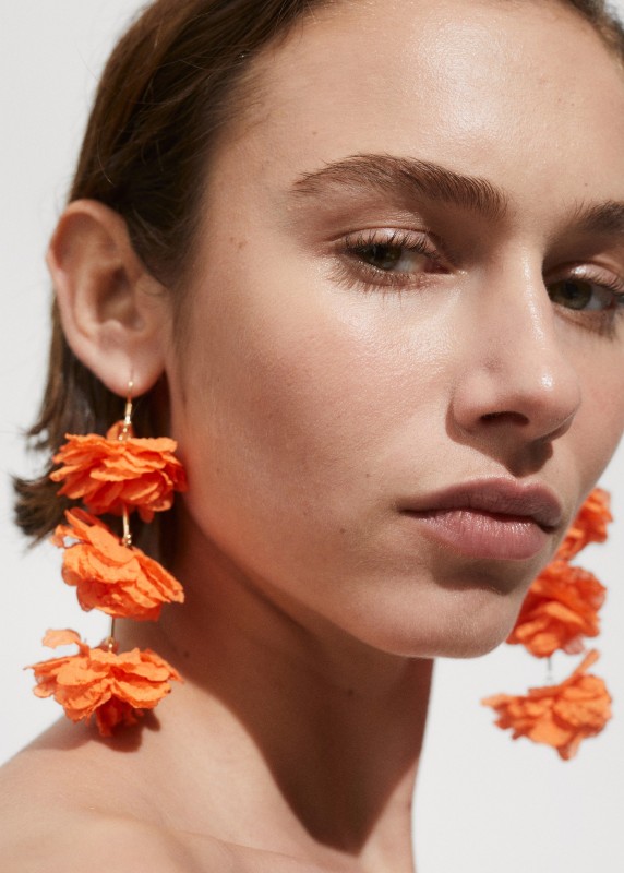 Pendientes colgantes flores