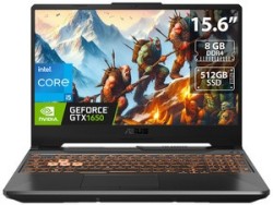Laptop ASUS TUF Gaming F15: Video GeForce GTX 1650, Procesador Intel Core i5 10300H (hasta 4.50 GHz), Memoria de 8GB DDR4, SSD d