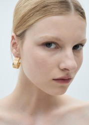 Pendientes aros textura